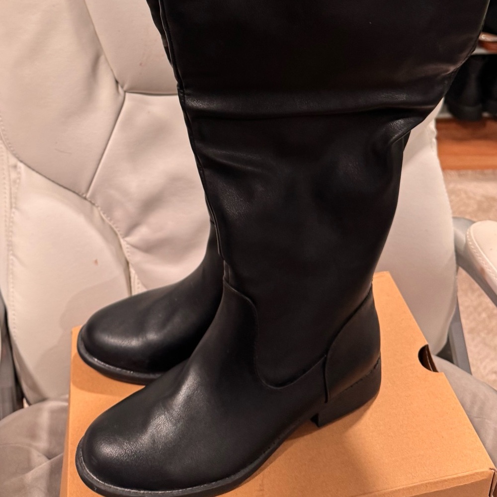 Sun + Stone Black Over the Knee Boots